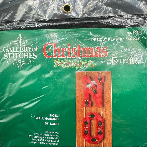 Gallery of Stitches by Bucilla Christmas 'NOEL' Wall Hanging Kit New in Bag 6515 - Picture 12 of 12